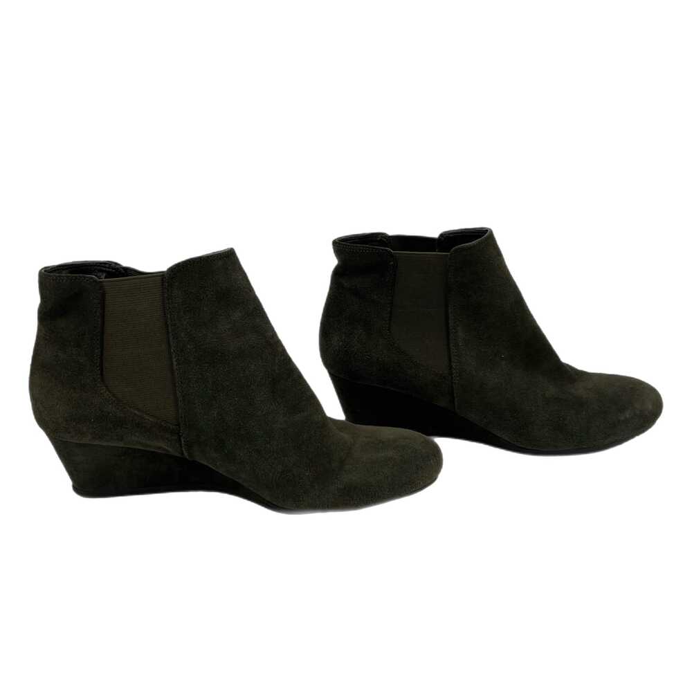Nine West Green Ankle Boots Round Toe Wedge | Womens 7